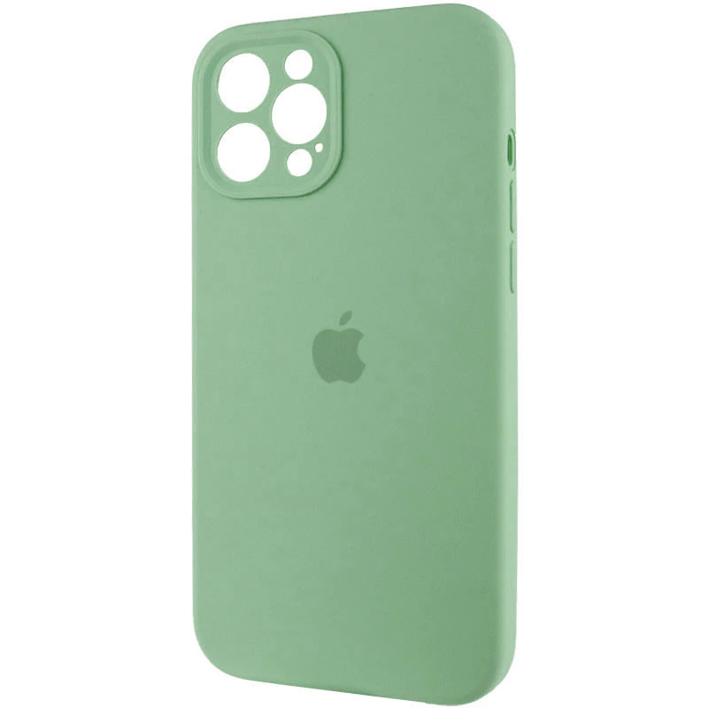 Чехол Silicone Case с защитой камеры для Apple iPhone 12 Pro Max (6.7") – Зеленый / Pistachio. Фото 3 из 4