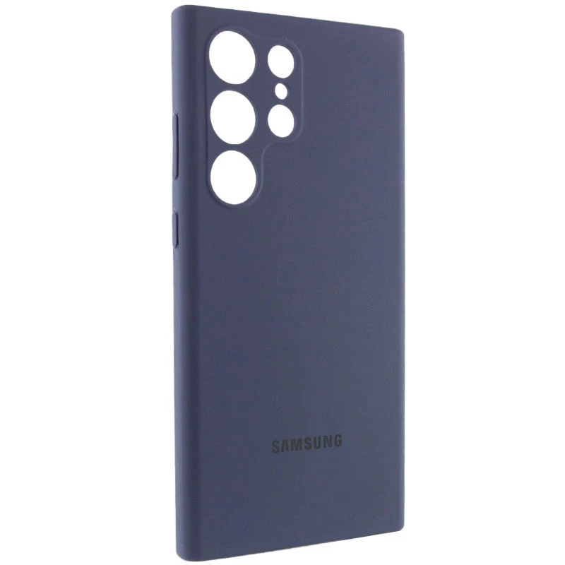 Чехол Silicone Case Lakshmi Premium L с закрытой камерой для Samsung Galaxy S25 Ultra – Темно-синий / Midnight blue. Фото 2 из 7