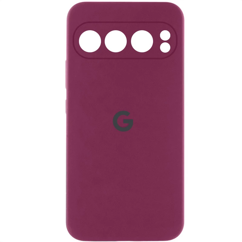 Чехол Silicone Case Lakshmi Premium L с закрытой камерой для Google Pixel 9 Pro – Бордовый / Plum. Фото 1 из 5