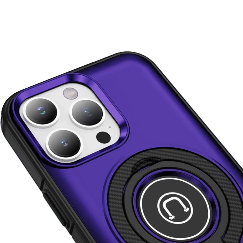 TPU+Textured PC Magnet для Apple iPhone 12 (6.1") – Purple. Фото 3 з 5