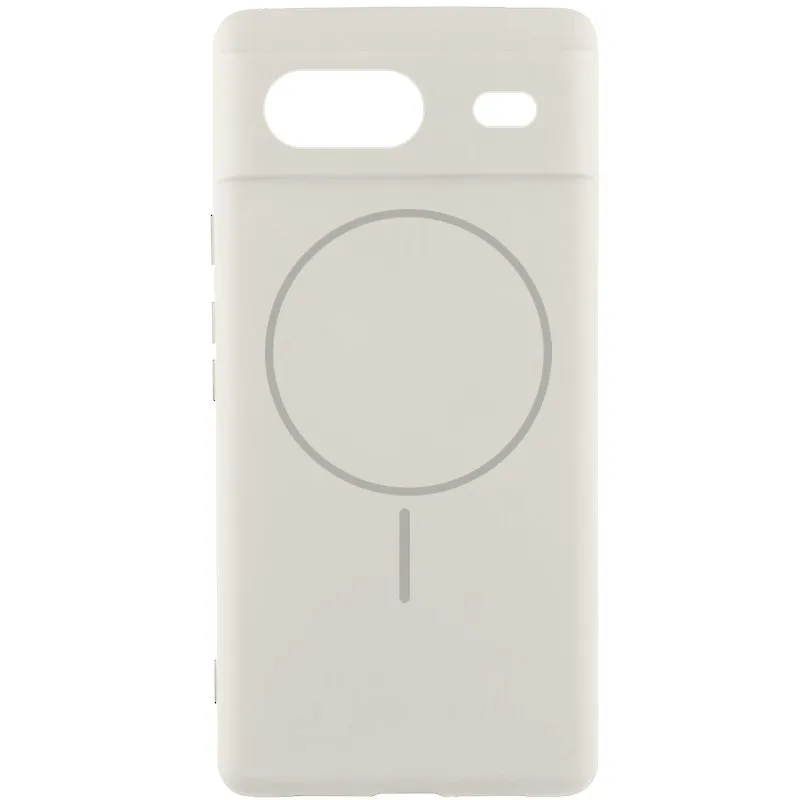 Чохол Silicone Cover Lakshmi Full Camera (AA) with Magnetic Fit для Google Pixel 7a – Білий / White. Фото 2 з 4