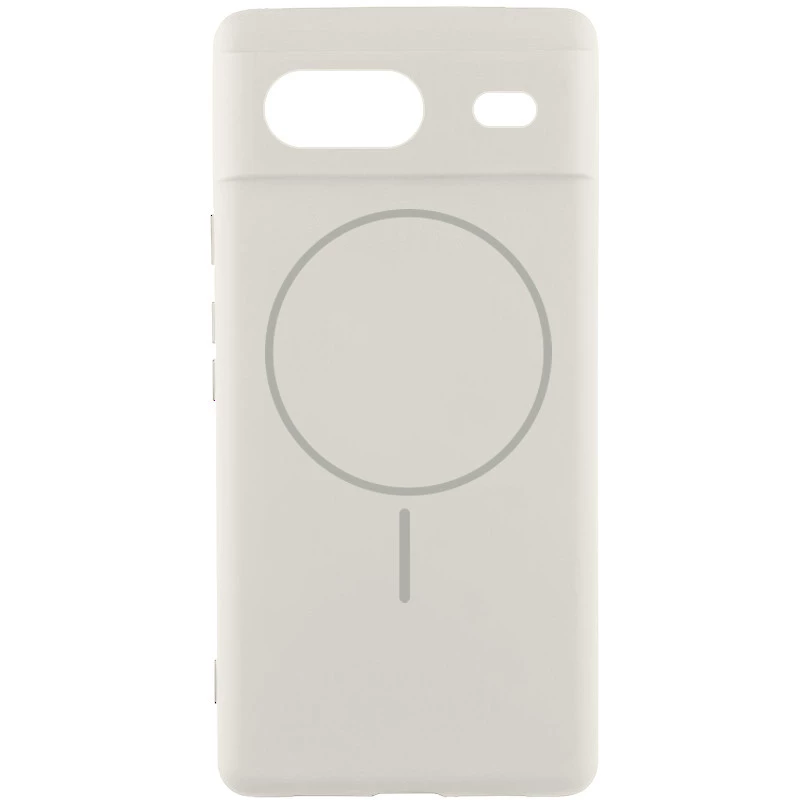 Силіконовий чохол Lakshmi MagFit з захистом камери для Google Pixel 7a – Білий / White. Фото 1 з 4