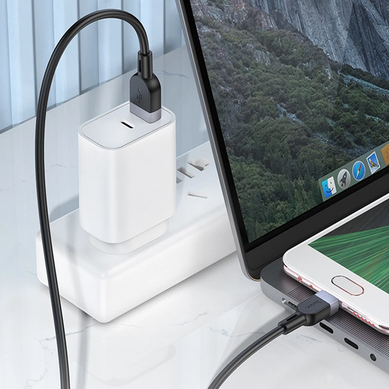 Дата кабель Hoco X109 Energy silicone USB to MicroUSB (1m) – Black. Фото 4 из 5