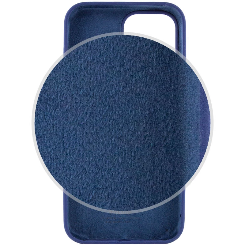 Чехол Silicone Case с закрытым низом для Apple iPhone 16 Pro – Синий / Deep navy. Фото 5 из 10