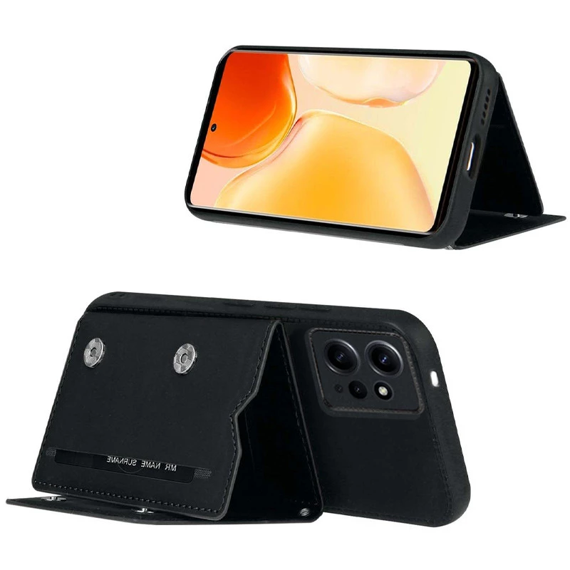 Чохол Frontalka з відсіком для карток з захистом камери на Xiaomi Redmi Note 12 4G – Black. Фото 3 з 3