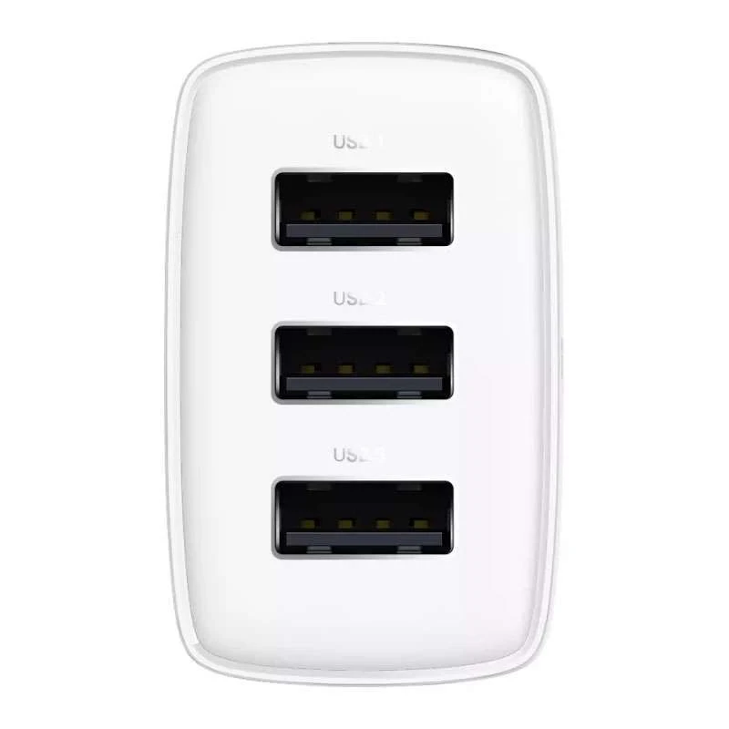 МЗП Baseus Compact 17W (3USB) – Білий. Фото 3 з 4