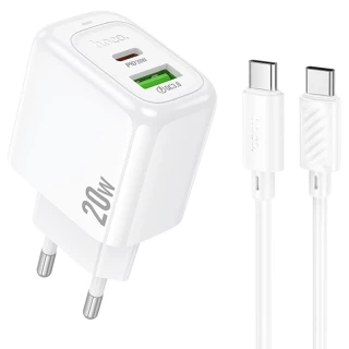 МЗП Hoco CS54A Surplus PD20W+QC3.0 (1USB-A/1C) + Type-C to Type-C фото 1 з 7