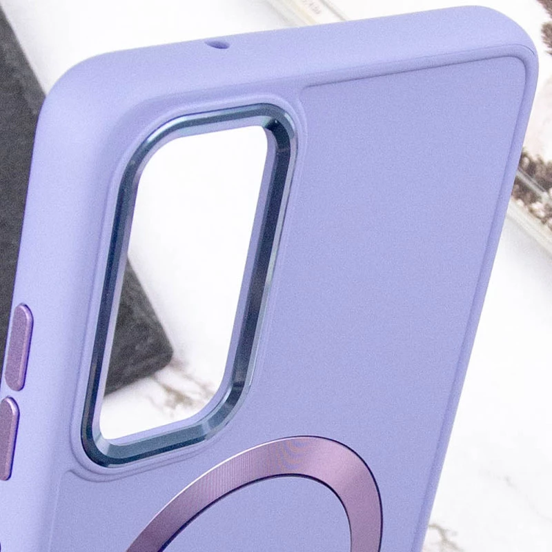 TPU чохол Bonbon з металевими кнопками та MagSafe на Samsung Galaxy A25 5G – Бузковий / Dasheen. Фото 9 з 11