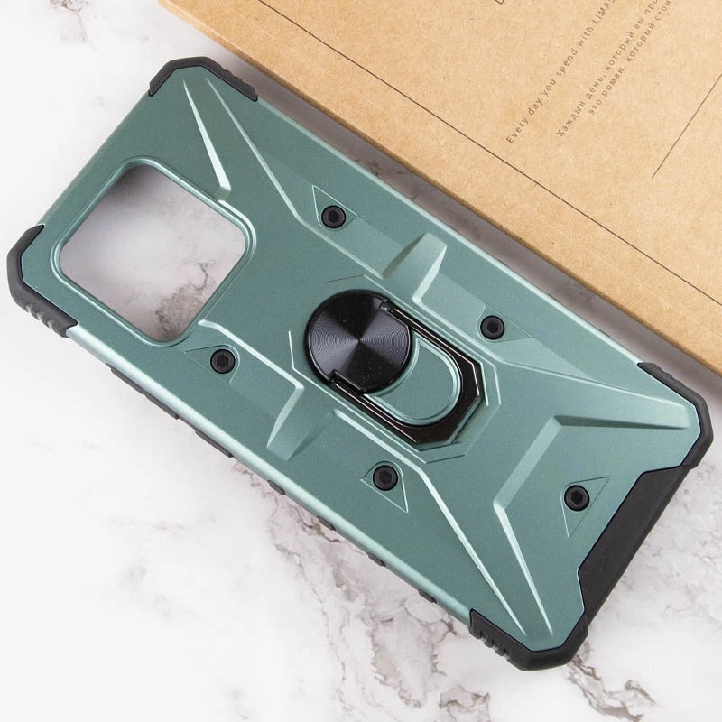 Ударостійкий чохол Pathfinder з кільцем на Xiaomi Redmi 10C – Зелений / Green. Фото 5 з 5
