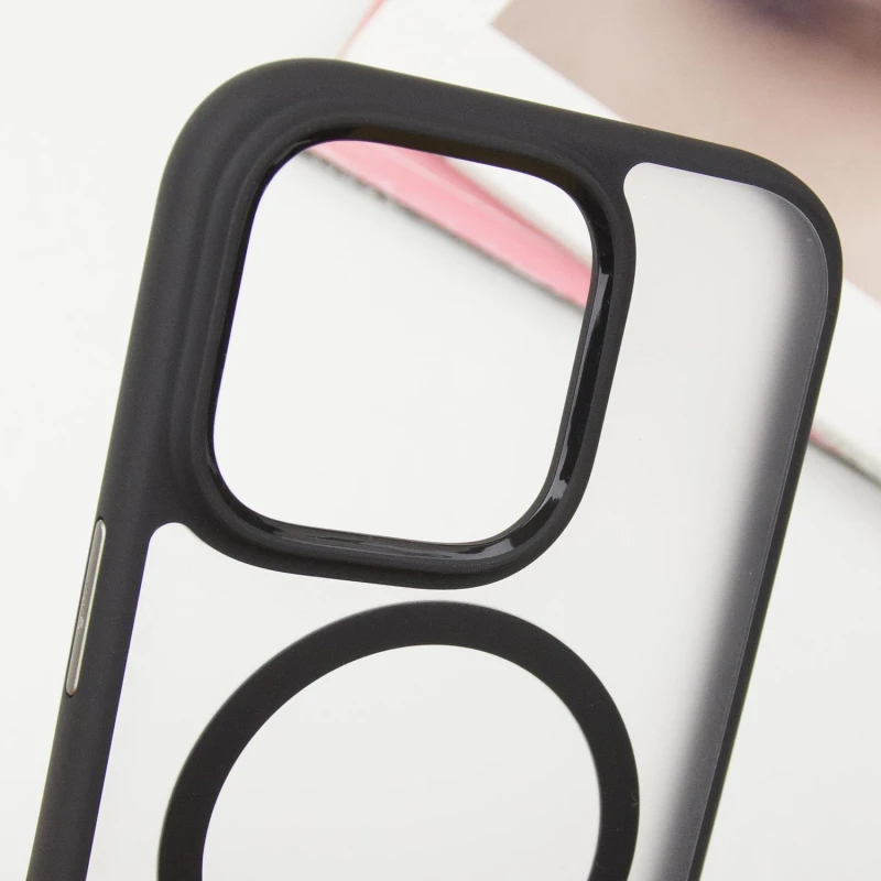TPU+PC чохол Blueo Skin Friendly Frosted with MagSafe для Apple iPhone 16 Pro – Чорний / Black. Фото 7 з 14