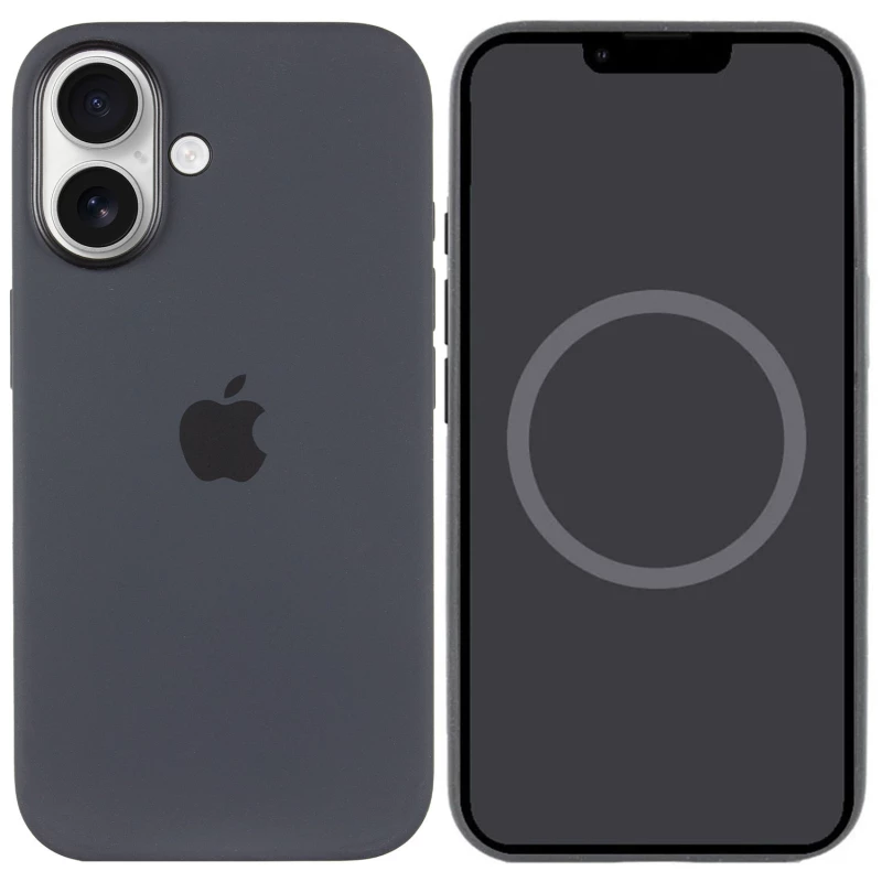 Силіконовий чохол ААА with Magsafe connection для Apple iPhone 16 – Black. Фото 5 з 11