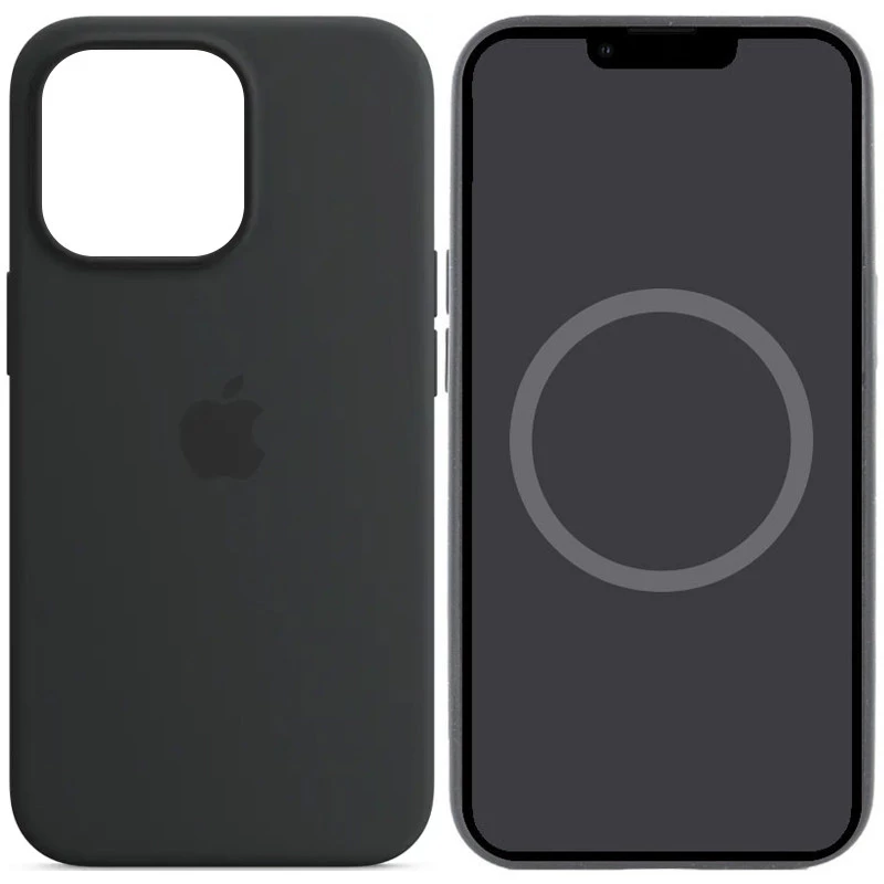 

Чехол Silicone case Premium с Magsafe и анимацией для Apple iPhone 14 Pro Max (6.7") (Черный / Midnight), Чорний / midnight