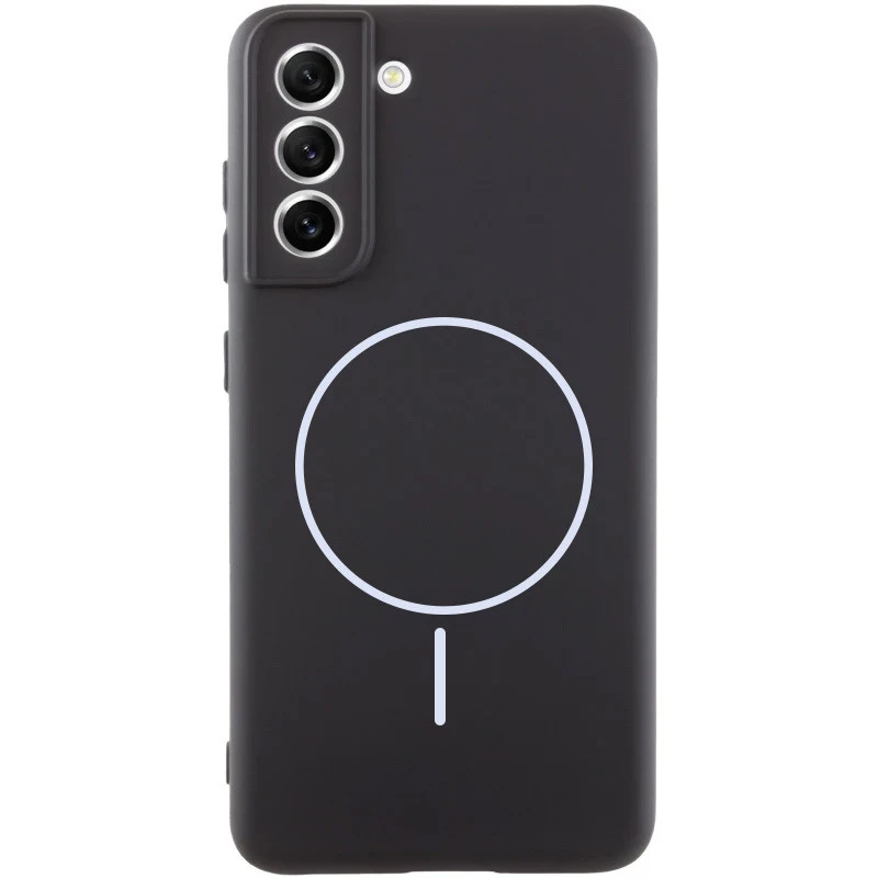 Чохол Silicone Cover Lakshmi Full Camera (AA) with Magnetic Fit для Samsung Galaxy S21 FE – Чорний / Black. Фото 1 з 4