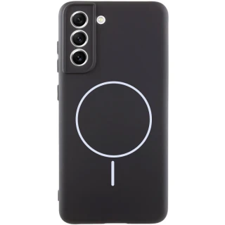 Чохол Silicone Cover Lakshmi Full Camera (AA) with Magnetic Fit для Samsung Galaxy S21 FE — Чорний / Black