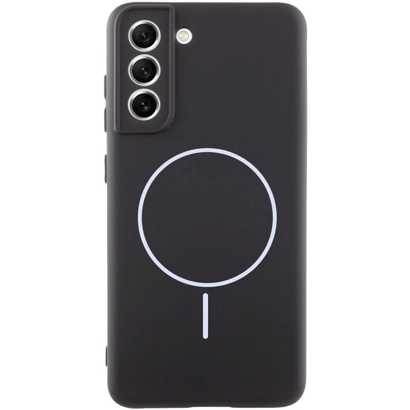 Силіконовий чохол Lakshmi MagFit з захистом камери для Samsung Galaxy S21 FE – Чорний / Black. Фото 1 з 4