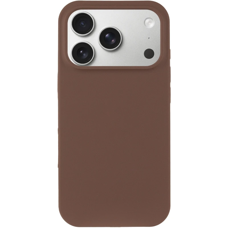 Чехол с закрытым низом Silicone Case для Apple iPhone 18 Pro Max – Коричневый / Brown. Фото 2 из 5