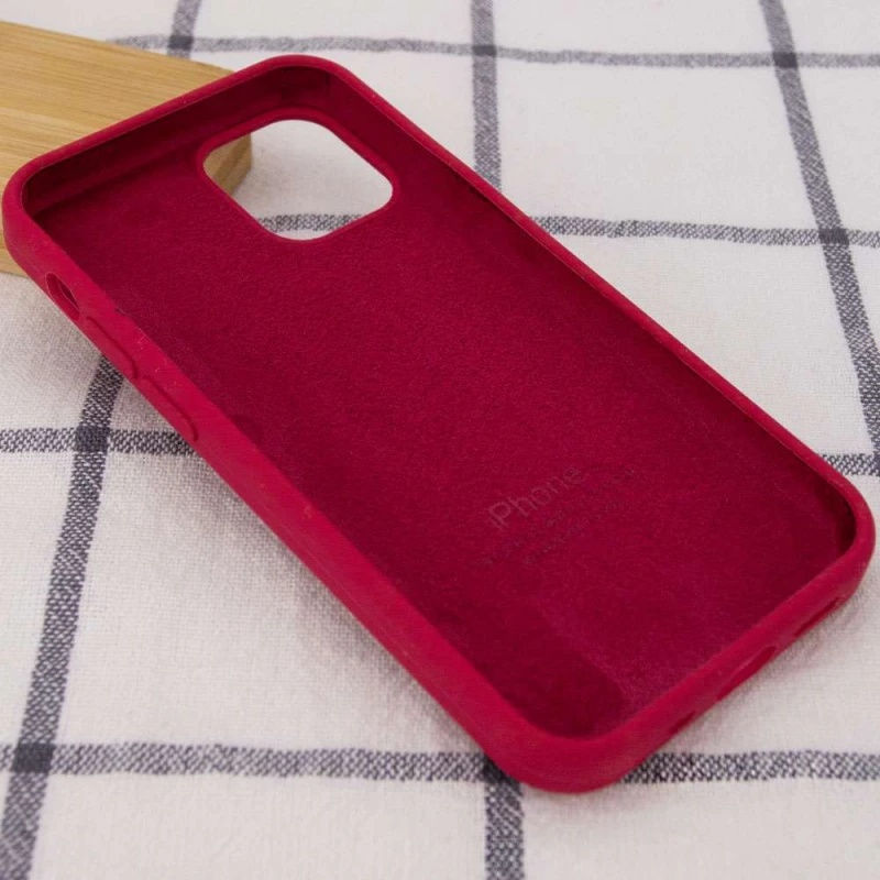 Чехол Silicone Case с закрытым низом для Apple iPhone 14 Pro Max (6.7") – Красный / Rose Red. Фото 5 из 9