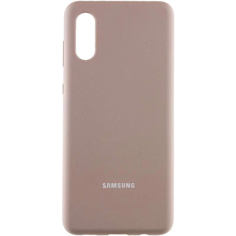 

Чехол Silicone Case с закрытым низом для Samsung Galaxy A02 (Серый / Lavender), Сірий / lavender