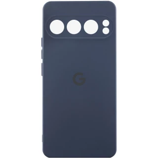 Чохол Silicone Case Lakshmi Premium L з закритою камерою на Google Pixel 9 Pro — Темно-синій / Midnight blue