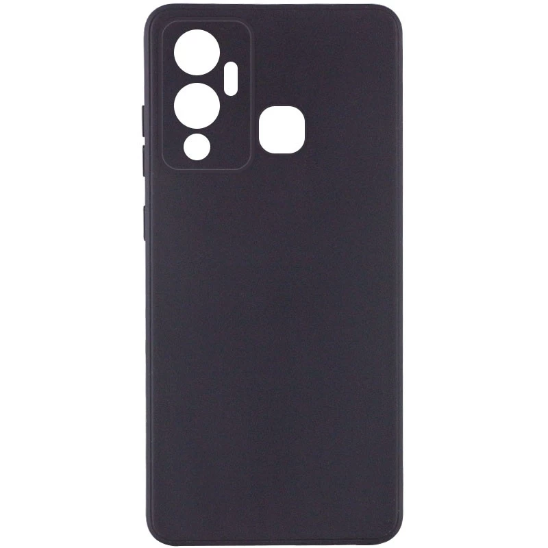 

Цветной силиконовый чехол с защитой камеры для Infinix Hot 12 Play (Черный / Black), Чорний / black