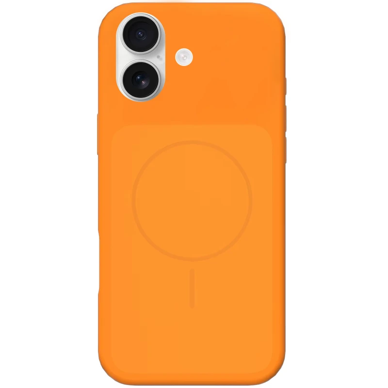Чехол Silk Duo Color (AA) NO LOGO with Magnetic Fit для Apple iPhone 17 (6.3") – Orange. Фото 2 из 2