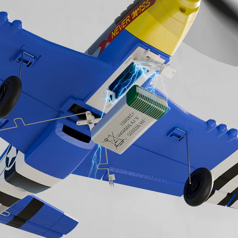 Літак на радіокеруванні SCHE W551 Four-channel Stunt Fighter – Blue. Фото 4 з 6