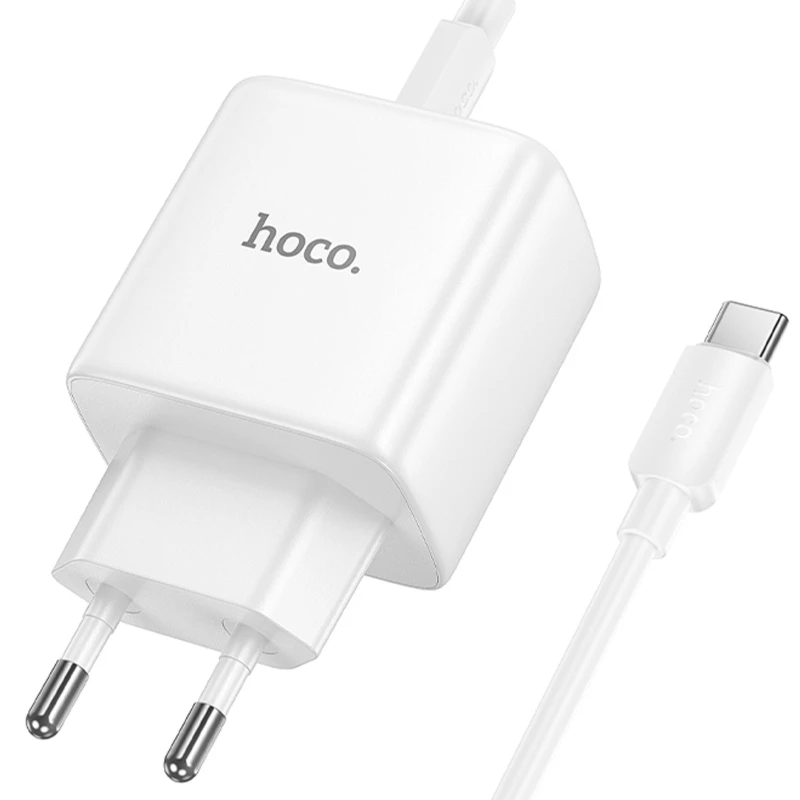 МЗП Hoco N83 Profit PD40W (1USB-C) + кабель Type-C to Type-C – White. Фото 3 з 3