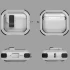 Футляр протиударний Locking Button для навушників Airpods 3 – White. Фото 3 з 6