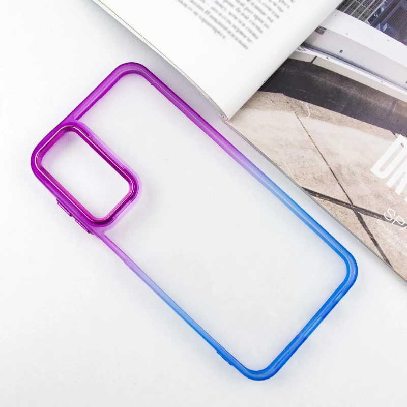 Силіконовий чохол фреш на Samsung Galaxy A24 4G – Синій / Фіолетовий. Фото 3 з 9