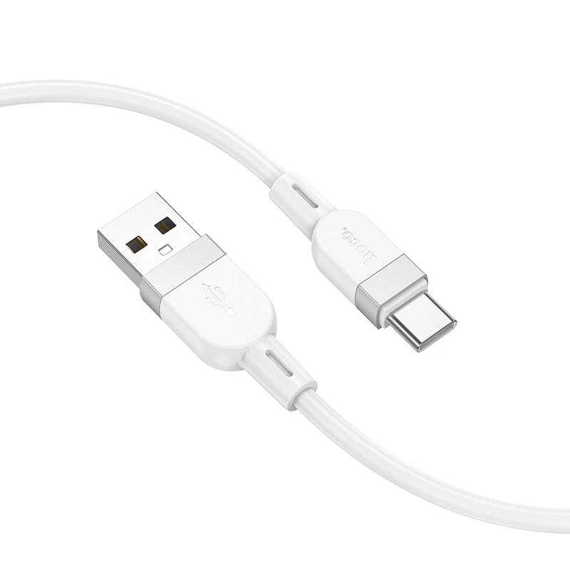 Дата кабель Hoco X109 Energy Silicone USB to Type-C (1m) – White. Фото 2 из 4