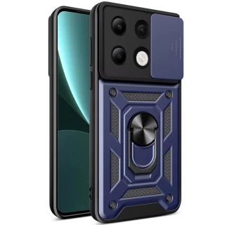 Протиударний чохол Serge Ring з захистом камери на Xiaomi Poco M6 Pro 4G — Синій