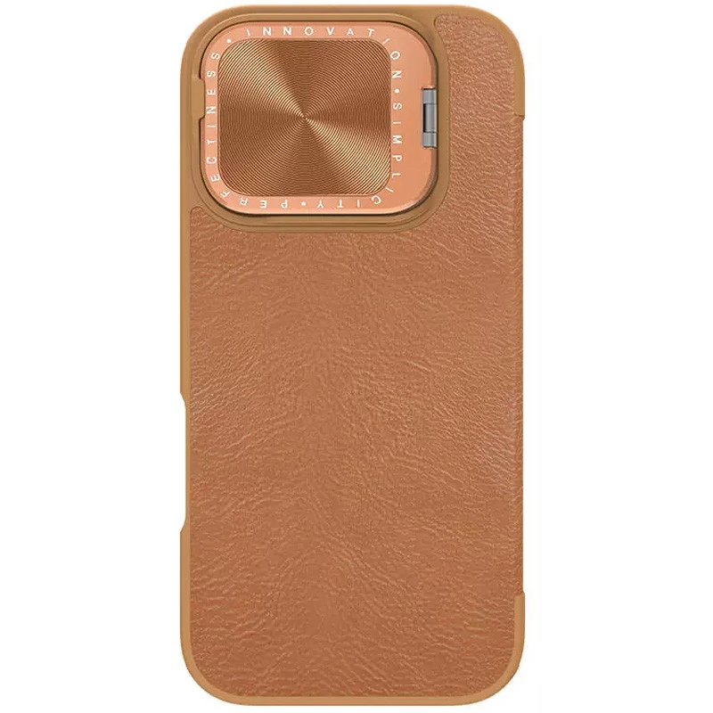 Шкіряний чохол (книжка) Nillkin Qin Prop для Apple iPhone 16 Pro – Brown. Фото 2 з 6