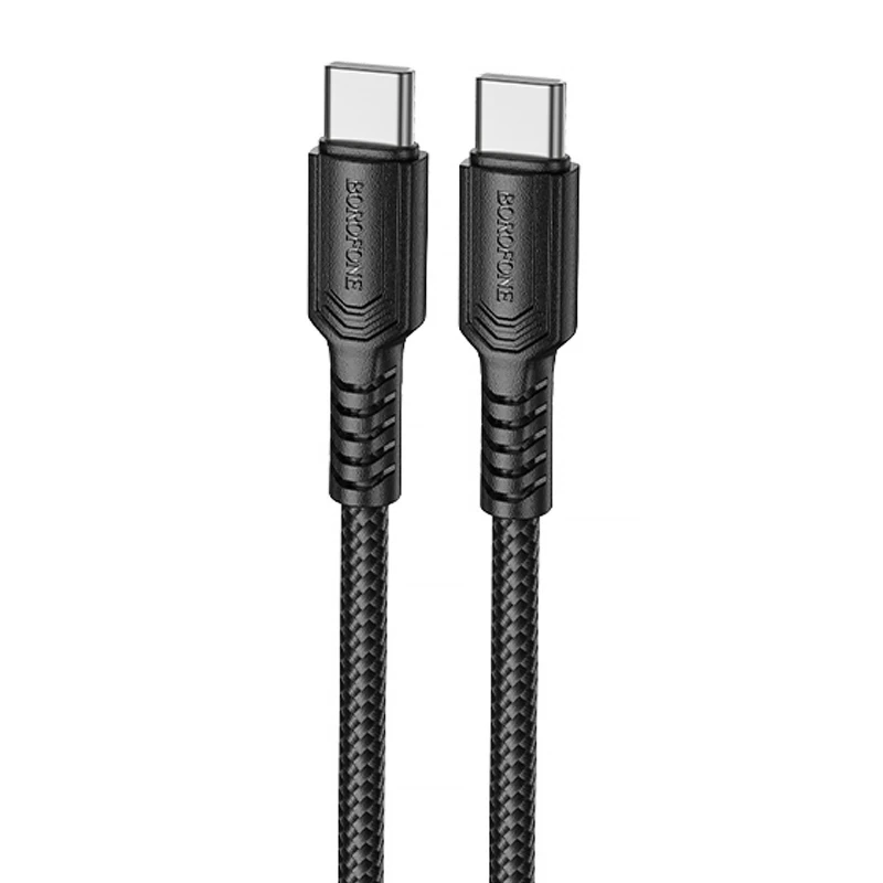 Дата кабель Borofone BX116 Certain Type-C to Type-C 60W (1m) – Black. Фото 1 из 3