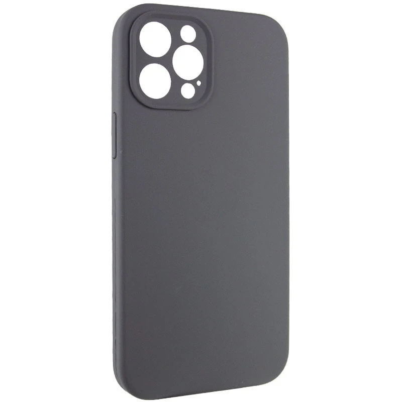 Чехол с защитой камеры Silicone Case для Apple iPhone 12 Pro Max (6.7") – Серый / Dark Gray. Фото 2 из 6