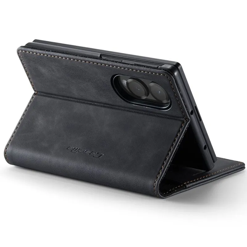 Шкіряний чохол-книжка CaseMe Velvet Matte для Samsung Galaxy Z Fold8 – Black. Фото 5 з 6
