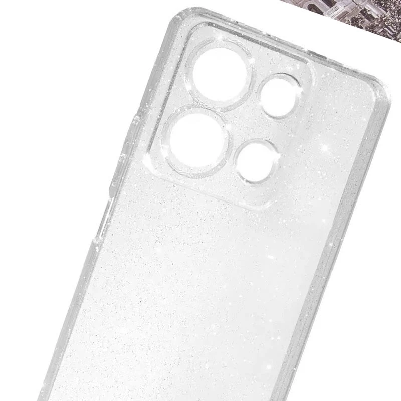 Блискучий силіконовий чохол на Xiaomi Redmi Note 13 5G – Clear. Фото 3 з 9