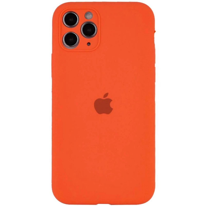 

Чехол Silicone Case с защитой камеры для Apple iPhone 12 Pro Max (6.7") (Оранжевый / Kumquat), Помаранчевий / kumquat