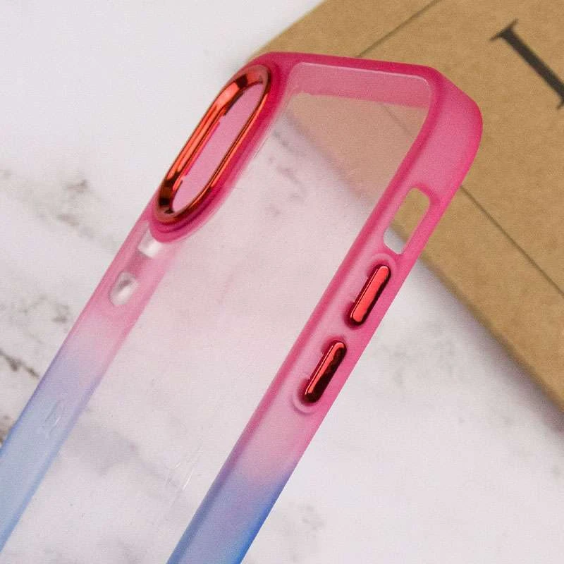 Силіконовий чохол фреш на Apple iPhone XS Max (6.5") – Синій / Рожевий. Фото 5 з 5