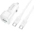 АЗП Borofone BZ34B Cloud PD20W+QC3.0 total 38W (1USB-A/1C) + кабель Type-C to Type-C – White. Фото 3 з 4