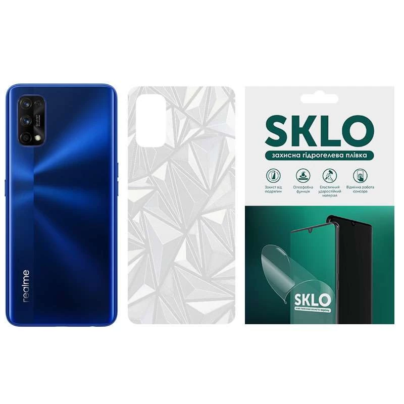 

Защитная плёнка SKLO Back Transparent на тыльную сторону для Realme 3 Pro (Прозрачный / Diamonds), Прозорий / diamonds