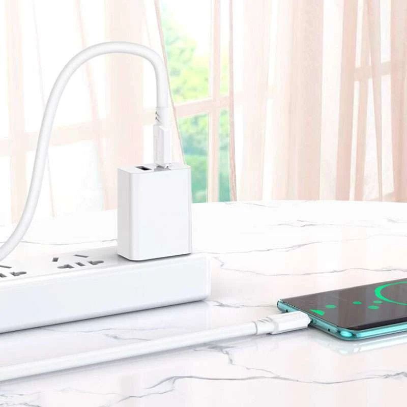 Дата кабель Borofone BX81 Type-C to Type-C 60W (1m) – Білий. Фото 4 з 5