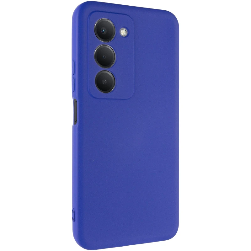 Кольоровий силіконовий чохол GETMAN із закритою камерою для Xiaomi Redmi 15 4G (Global) / 5G – Синій / Deep navy. Фото 2 з 6