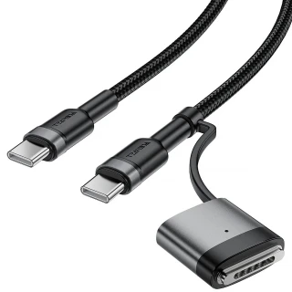 Дата кабель Acefast C22-05 2in1 Type-C to Type-C 240W/MAG3 140W (1.2m) фото 1 з 4