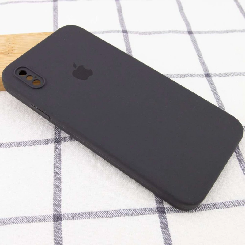 Чохол Silicone Case Square з захистом камери на Apple iPhone XS (5.8") – Сірий / Dark Gray. Фото 2 з 3