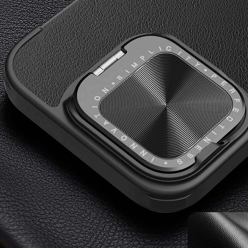 Шкіряний чохол (книжка) Nillkin Qin Prop Plain Camshield для Apple iPhone 16 – Classic Black. Фото 10 з 10