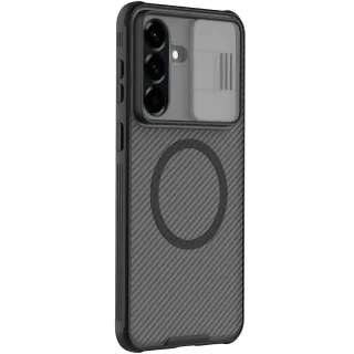 Пластикова накладка Nillkin Pro зі шторкою для камери та магнітом на Samsung Galaxy A57 5G — Transparent black
