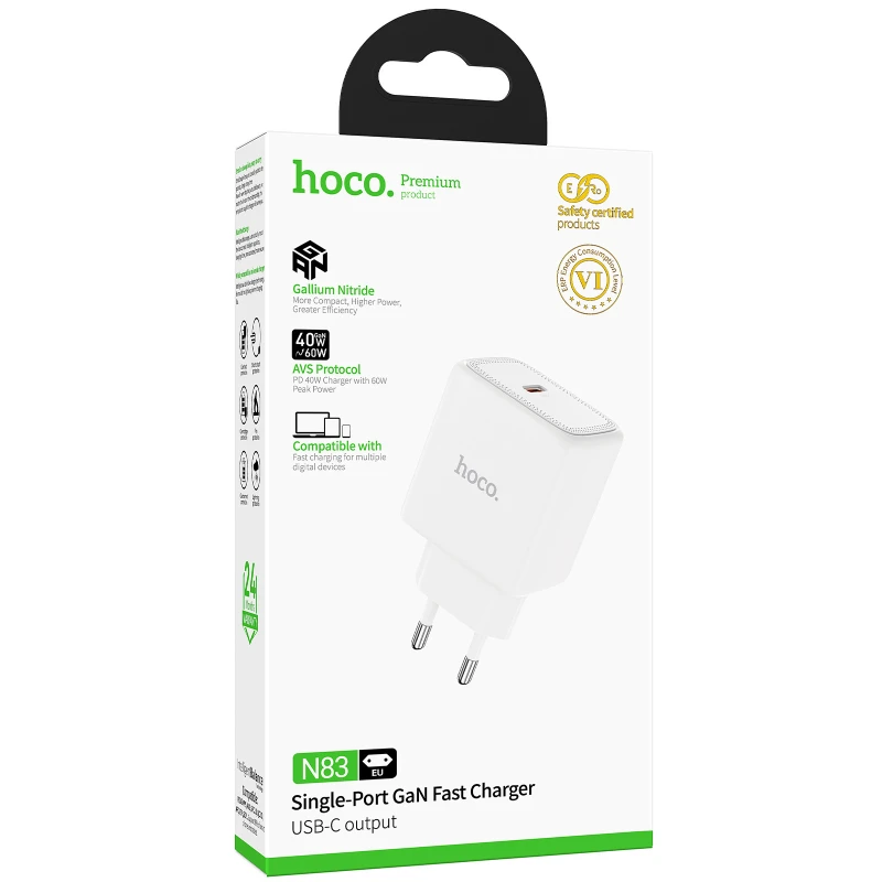 МЗП Hoco N83 Profit PD40W (1USB-C) – White. Фото 4 з 4