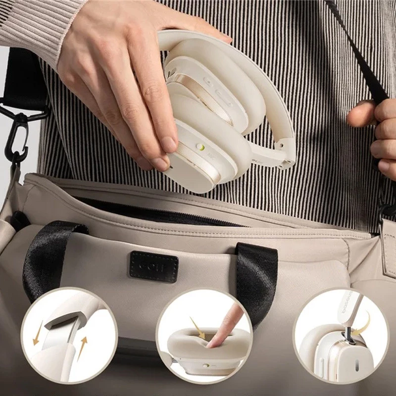 Накладні бездротові навушники Baseus Bowie H1s Noise-Cancellation (A00075301) – Stellar White. Фото 3 з 4