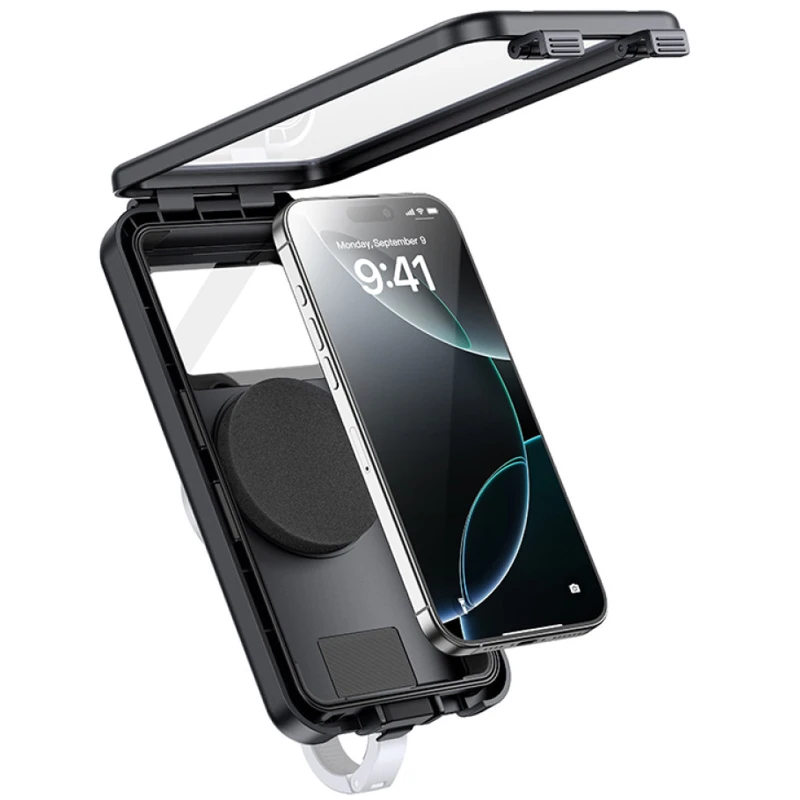 Вело- Мото- держатель Baseus PrimeTrip VB1 RainShield 6,9" (C0013D) – Cosmic Black. Фото 2 из 4