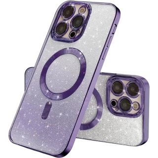 Чехол с блесками, защитными линзами на камеру и MagSafe для Apple iPhone 13 (6.1") фото 1 из 4